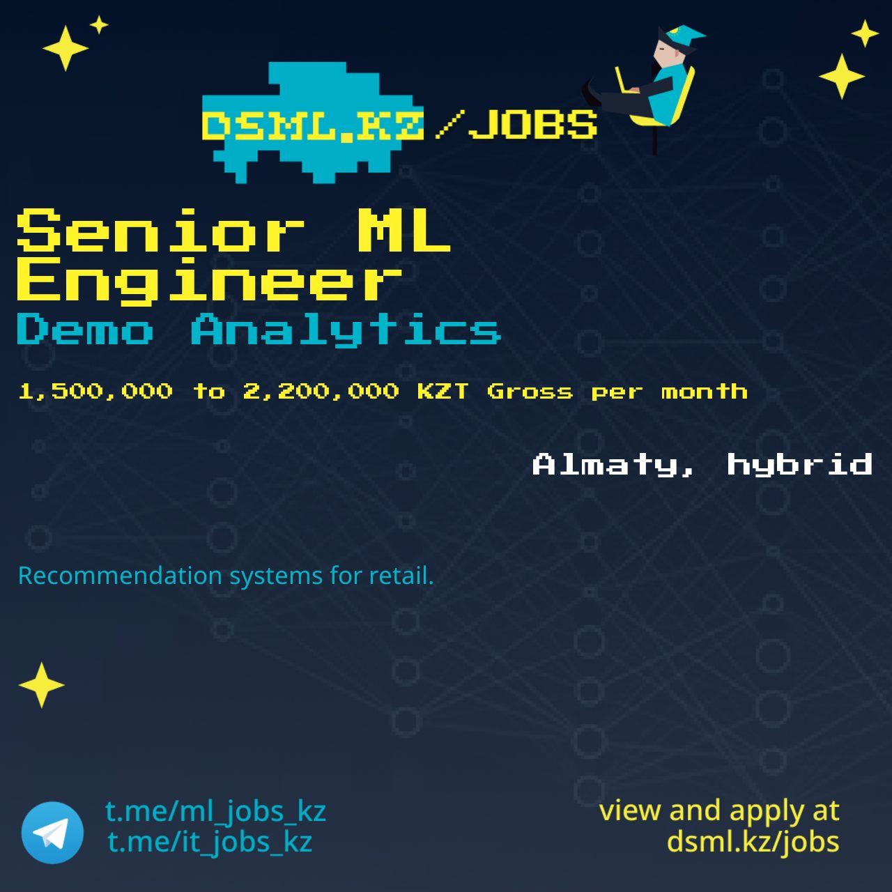 The Senior ML Engineer vacancy card DSML drew from this text