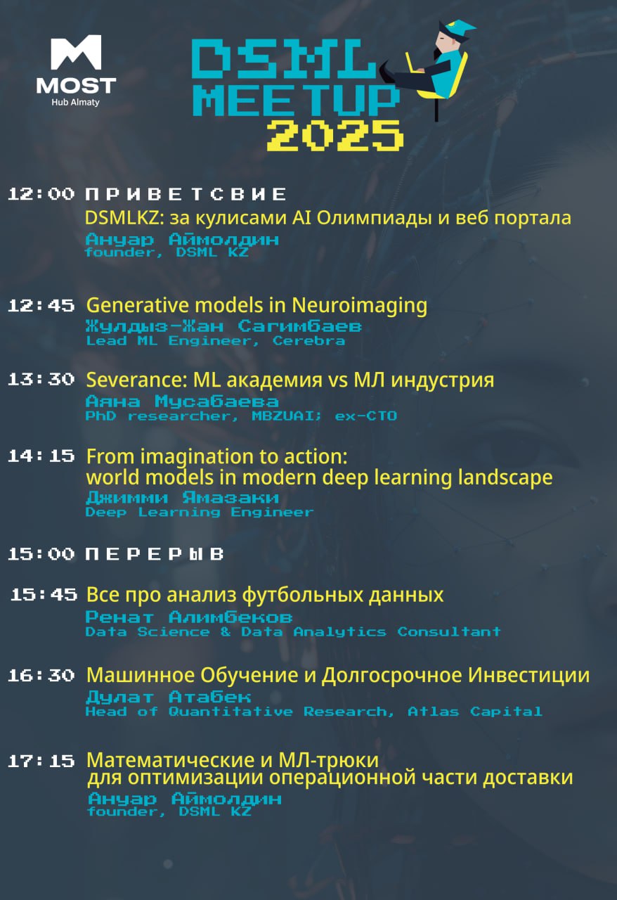 Программа и регистрация на DSML Meetup 2025